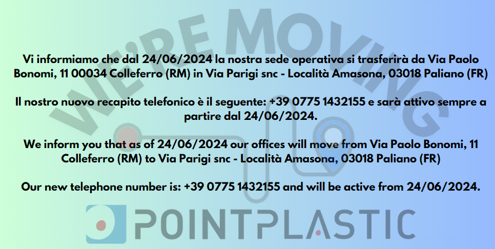 POINT PLASTIC IS MOVING OUT